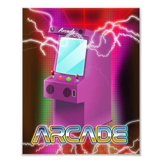 Impression Photo Arcade rétro des années 80 (Devant)