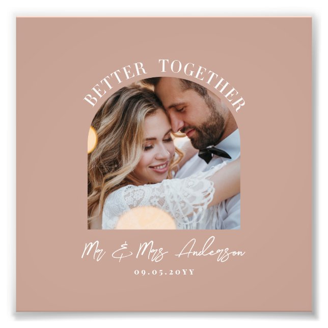 Impression Photo Arche rose mariage cadeau maison décoration (Devant)