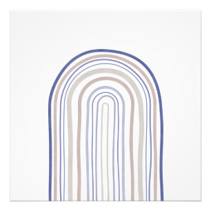 Impression Photo Arches du milieu du siècle - Bleu et Beige