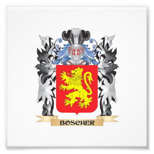 Impression Photo Armoiries de Boscher - Armoiries de la famille