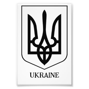 Impression Photo Armoiries de l'Ukraine Art minimaliste