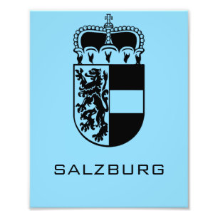 Impression Photo Armoiries de Salzbourg en monochrome Fine Art