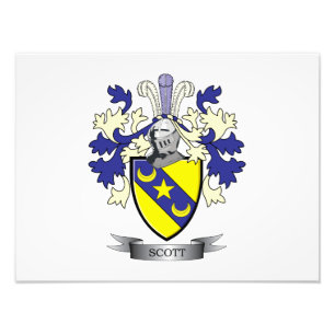 Impression Photo Armoiries de Scott Family Crest