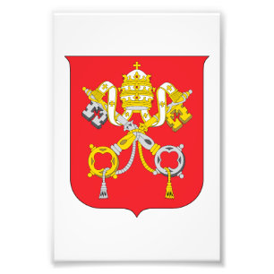Impression Photo armoiries du pays du Vatican symbole emblème drape