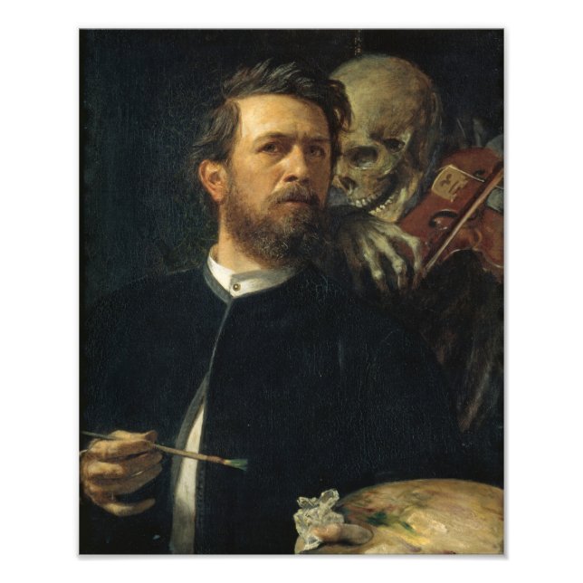 Impression Photo Arnold Böcklin - Autoportrait avec la mort (Devant)