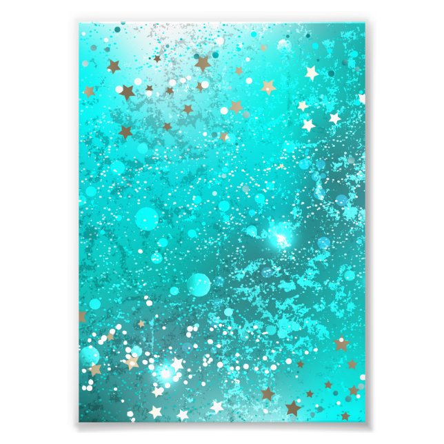 Impression Photo Arrière - plan à huile Turquoise de la menthe (Devant)