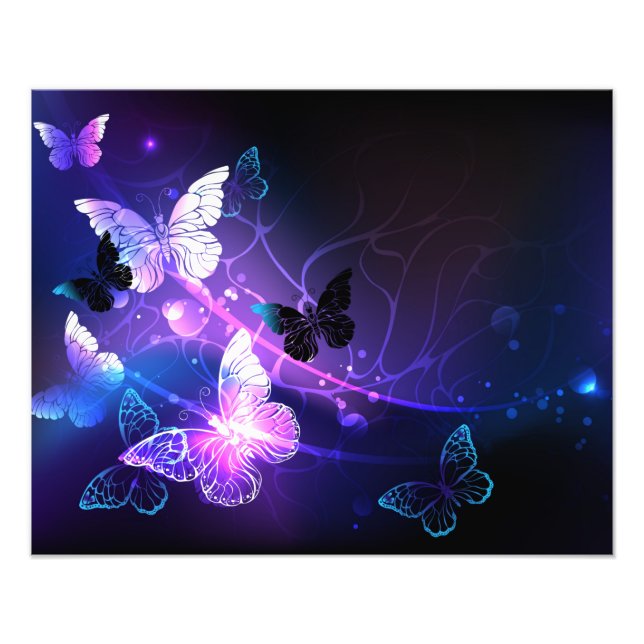 Impression Photo Arrière - plan avec papillons de nuit (Devant)