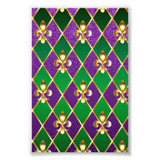 Impression Photo Arrière - plan de bijoux Mardi Gras (Devant)