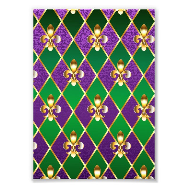 Impression Photo Arrière - plan de bijoux Mardi Gras (Devant)