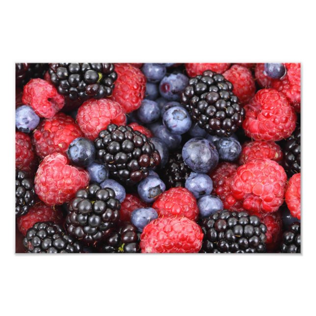 Impression Photo Arrière - plan de fruits de forêt (Devant)