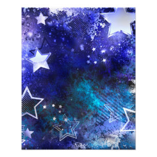 Impression Photo Arrière - plan spatial avec étoiles