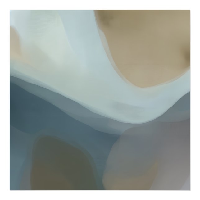 Impression Photo Art abstrait à l'horizon doux (Devant)