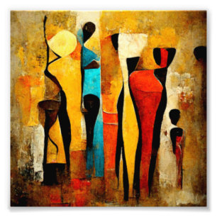 Impression Photo Art Abstrait de la famille africaine
