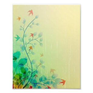 Impression Photo Art Abstrait Floral du printemps moderne