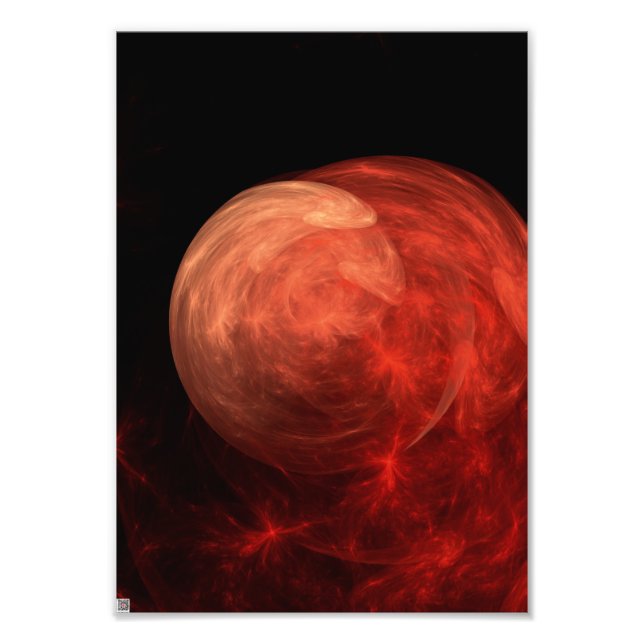 Impression Photo Art abstrait Galaxie rouge (Devant)