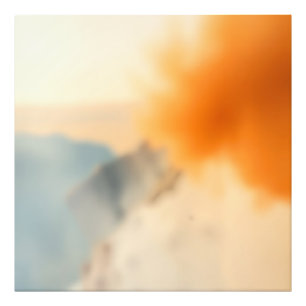 Impression Photo Art Abstrait Neutre Chaud Flou