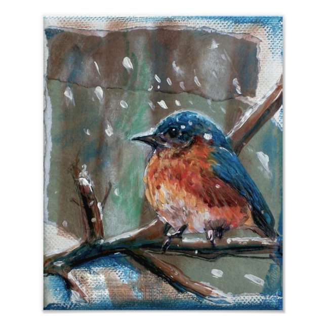 Impression Photo Art adorable de Bluebird (Devant)