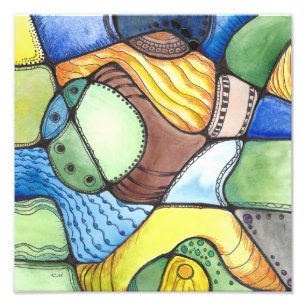 Impression Photo Art Carré neurographique