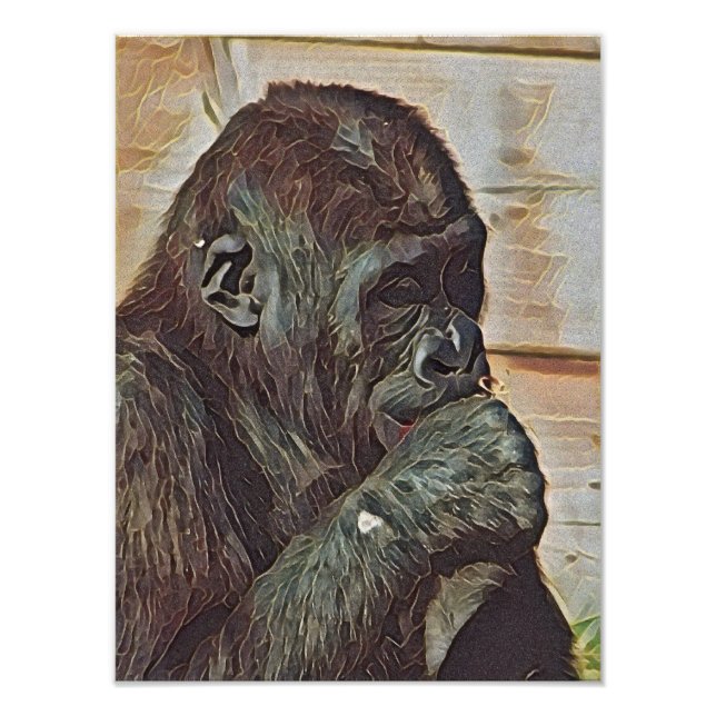 IMPRESSION PHOTO ART CHIMPANZÉ (Devant)