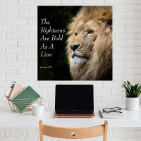 Art chrétien, Lion, Proverbes 28-1