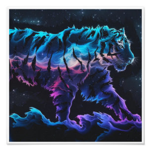 Impression Photo Art conceptuel de l'encre de tigre Abstrait dans l
