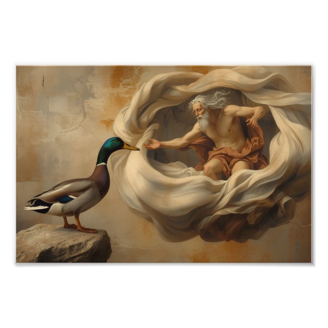 Impression Photo Art de canard de la Renaissance parodique – Canard (Devant)