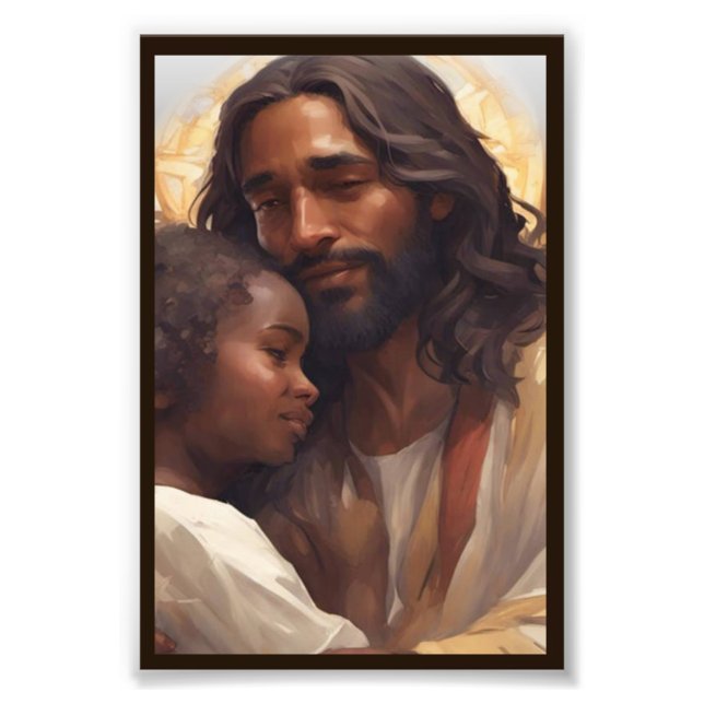 Impression Photo Art de Jésus et Enfant (Devant)