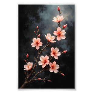 Impression Photo Art de la fleur de pêcher vietnamienne