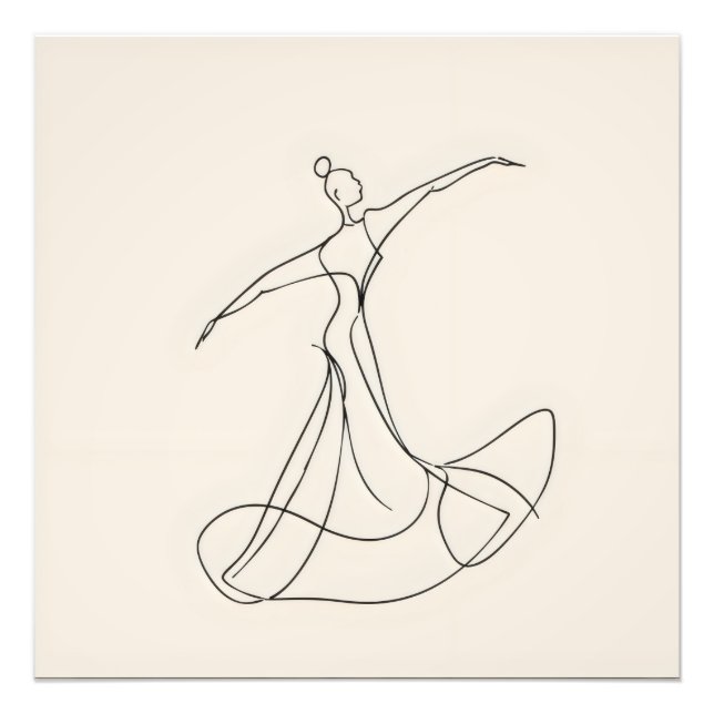 Impression Photo Art de la ligne danseur (Devant)