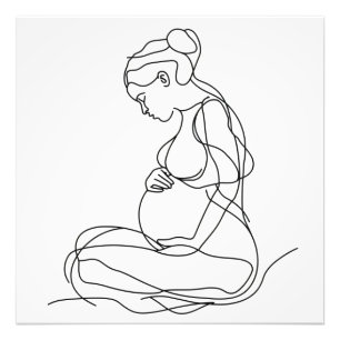 Impression Photo Art de la ligne femme enceinte