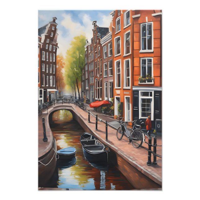 Impression Photo Art de la peinture à l'huile d'Amsterdam (Devant)