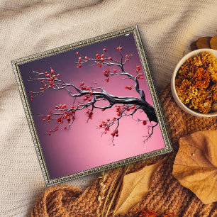 Impression Photo Art de l'Arbre en Fleur de Cerisier Rose
