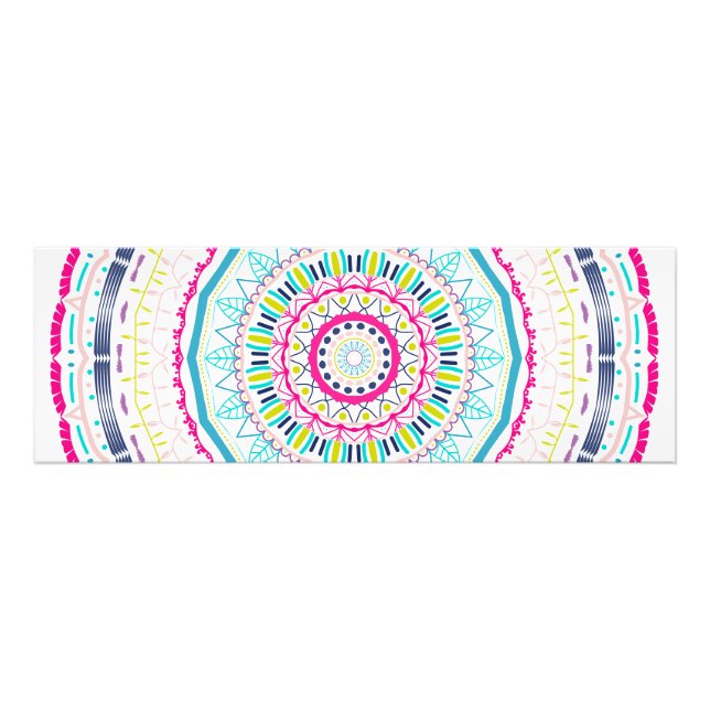Impression Photo Art de mandala coloré vibrant (Devant)