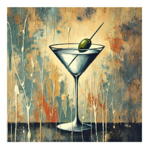 Impression Photo Art de Martini en techniques mixtes du milieu du s