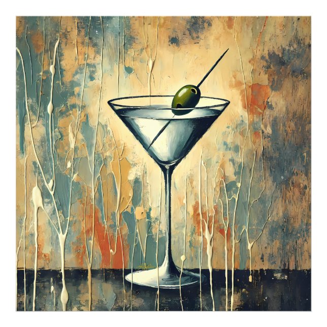 Impression Photo Art de Martini en techniques mixtes du milieu du s (Devant)