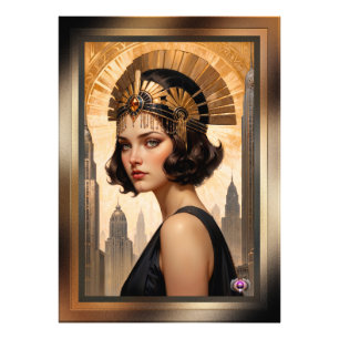 Impression Photo Art déco Damsel AI Concept Art by Xzendor7