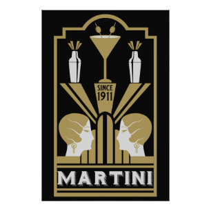 Impression Photo Art Déco Martini
