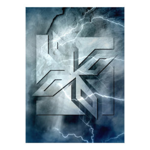 Impression Photo Art Déco Ninja Star Icon Éclairage en pierre super