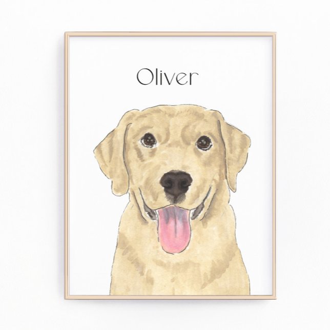 Impression Photo Art du Labrador jaune (Créateur téléchargé)