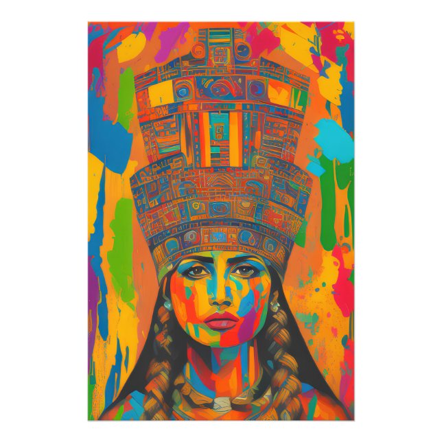 Impression Photo Art féminin aztèque (Devant)