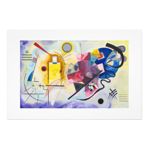 Impression Photo Art moderne Abstrait Kandinsky Jaune Rouge Bleu