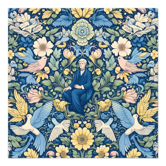 Impression Photo Art Morris aux fleurs (Devant)