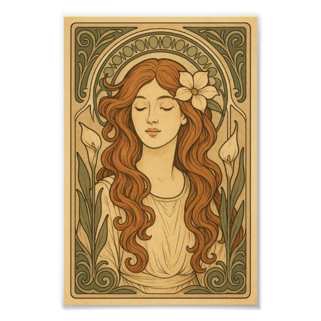 Impression Photo Art Nouveau Style Femmes Art (Devant)
