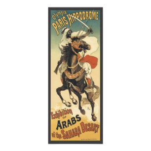 Impression Photo Art Nouveau vintage, Arabes du désert du Sahara