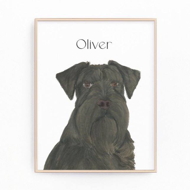 Impression Photo Art personnalisé Black Schnauzer (Créateur téléchargé)