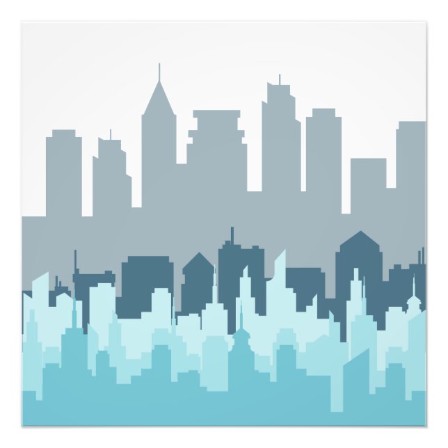 Impression Photo Art Pixel Cityscape moderne - Design urbain Skylin (Devant)