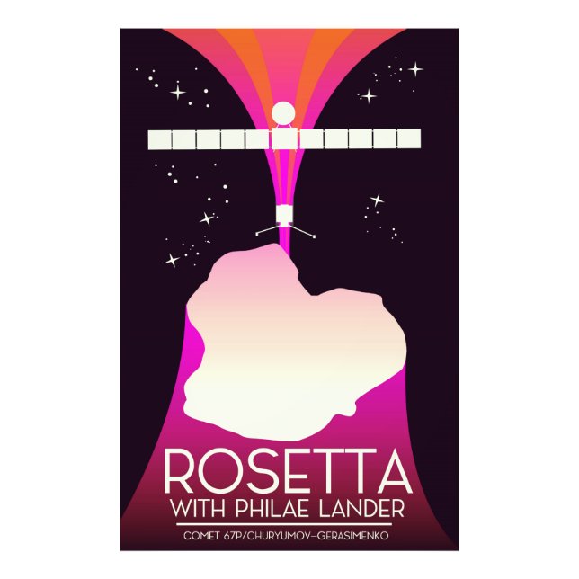 Impression Photo Art spatial de Rosetta & Philae Lander. (Devant)