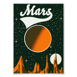 Impression Photo Art spatial vintage de Mars