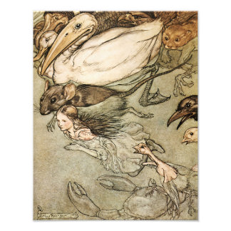 Impression Photo Arthur Rackham 1907 "The Pool of Tears" Print
