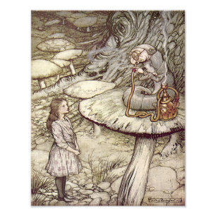 Impression Photo Arthur Rackham "Alice et la Caterpillar"